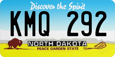 ND license plate KMQ292