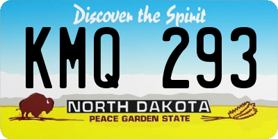 ND license plate KMQ293