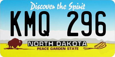 ND license plate KMQ296