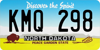 ND license plate KMQ298