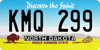 ND license plate KMQ299