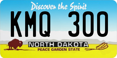 ND license plate KMQ300