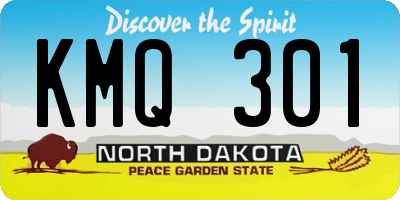ND license plate KMQ301