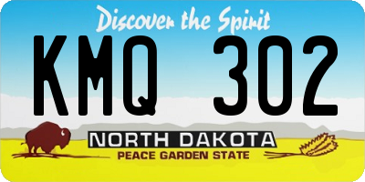 ND license plate KMQ302