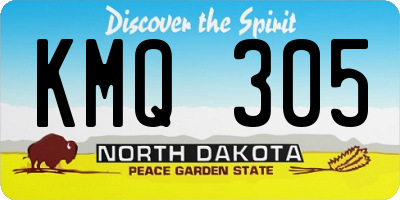 ND license plate KMQ305
