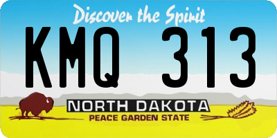 ND license plate KMQ313