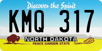 ND license plate KMQ317