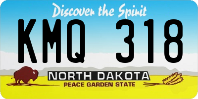 ND license plate KMQ318