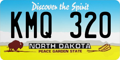 ND license plate KMQ320