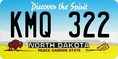 ND license plate KMQ322