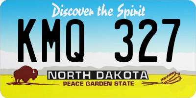 ND license plate KMQ327