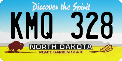 ND license plate KMQ328