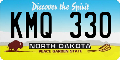 ND license plate KMQ330