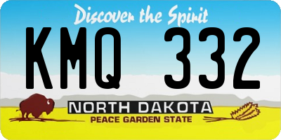 ND license plate KMQ332