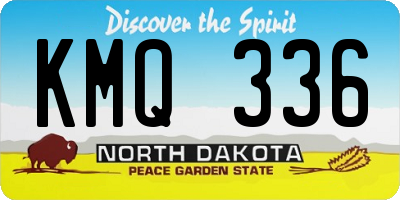 ND license plate KMQ336
