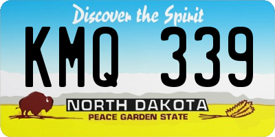 ND license plate KMQ339