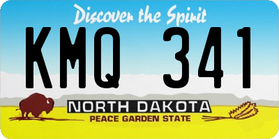 ND license plate KMQ341
