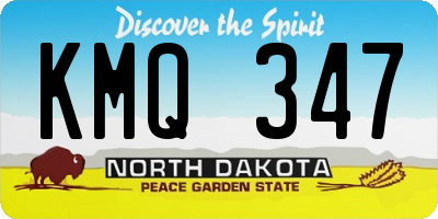 ND license plate KMQ347