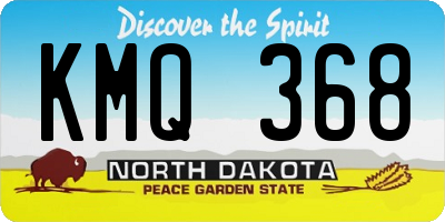 ND license plate KMQ368