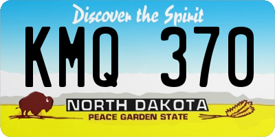 ND license plate KMQ370