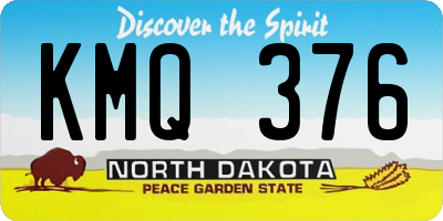 ND license plate KMQ376