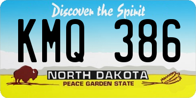 ND license plate KMQ386