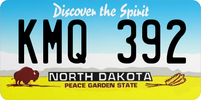 ND license plate KMQ392