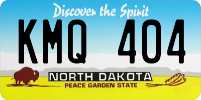ND license plate KMQ404