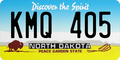 ND license plate KMQ405