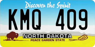 ND license plate KMQ409