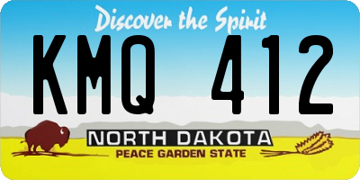 ND license plate KMQ412