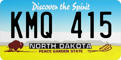 ND license plate KMQ415