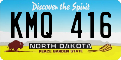ND license plate KMQ416