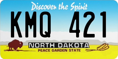 ND license plate KMQ421