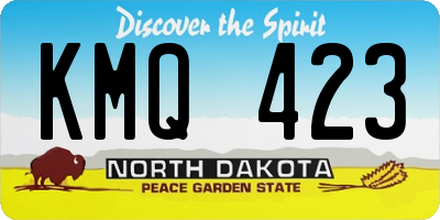 ND license plate KMQ423