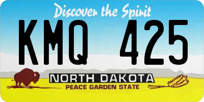 ND license plate KMQ425