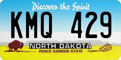 ND license plate KMQ429
