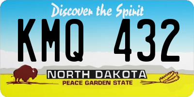 ND license plate KMQ432