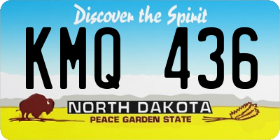 ND license plate KMQ436