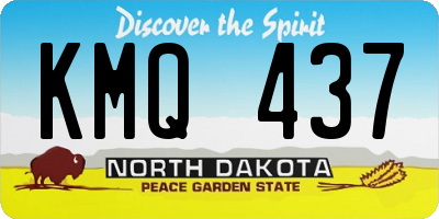 ND license plate KMQ437