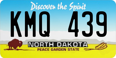 ND license plate KMQ439