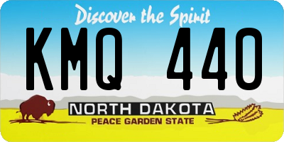 ND license plate KMQ440