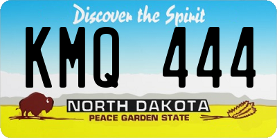 ND license plate KMQ444