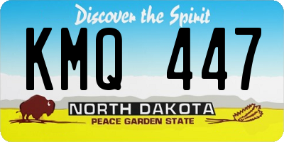 ND license plate KMQ447