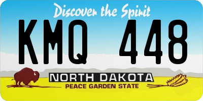 ND license plate KMQ448
