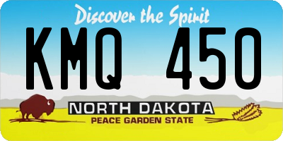 ND license plate KMQ450