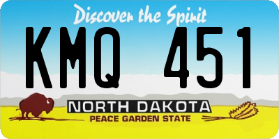 ND license plate KMQ451