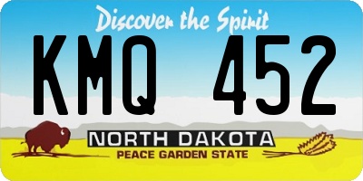 ND license plate KMQ452