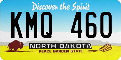ND license plate KMQ460