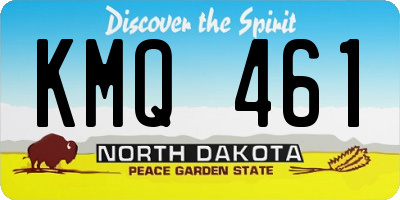 ND license plate KMQ461